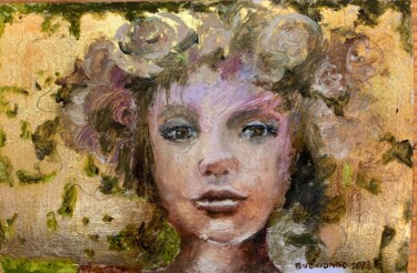 Peinture intitulée "Moldavite" par Lisbeth Buonanno, Œuvre d'art originale, Huile
