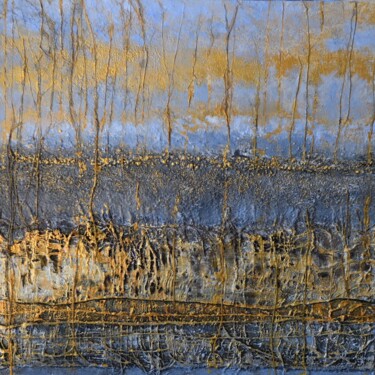 Peinture intitulée "Lumière dorée - Gol…" par Florence Hernandez, Œuvre d'art originale, Acrylique Monté sur Châssis en bois