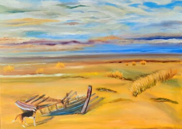 Peinture intitulée "DESARROI" par Maryse Houppilliart, Œuvre d'art originale, Huile Monté sur Châssis en bois