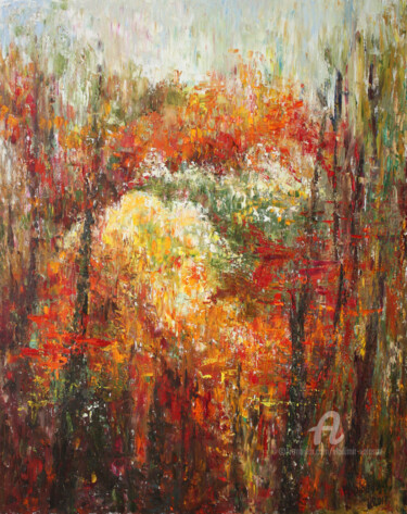 Fall colors-Rowan colors "Fall colors-Rowan c…" başlıklı Tablo Vladimir Volosov tarafından, Orijinal sanat, Petrol Ahşap Sedye çerçevesi üzerine mont…