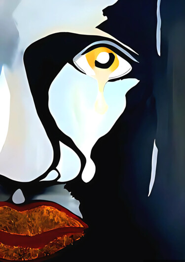 Painting titled "The Guilt" by Laraib Zeeshan Chaudhary, Original Artwork, Oil