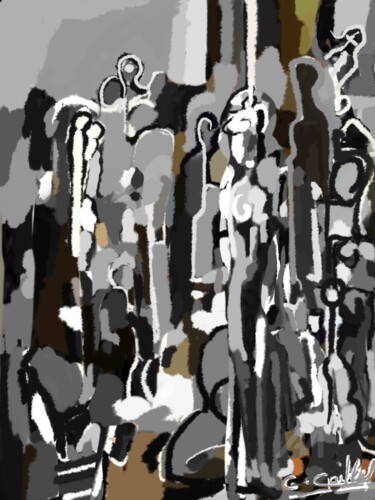 绘画 标题为“La folie du peintre…” 由Cédric Gaillard, 原创艺术品, 油