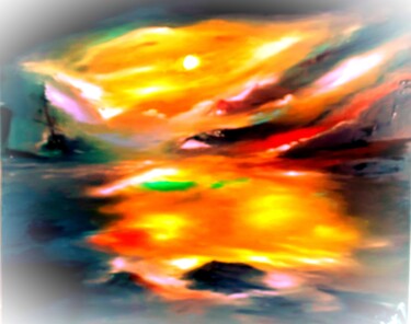 Peinture intitulée "Marrooned# NF # C" par Pascal Jung, Œuvre d'art originale, Huile