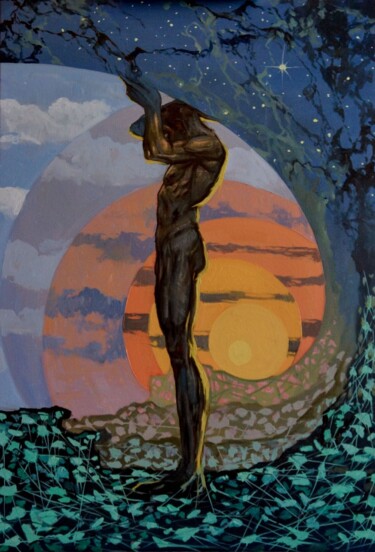 ATLAS Painting titled "ATLAS" by Serhii Hetmanchuk, Original Artwork, Oil