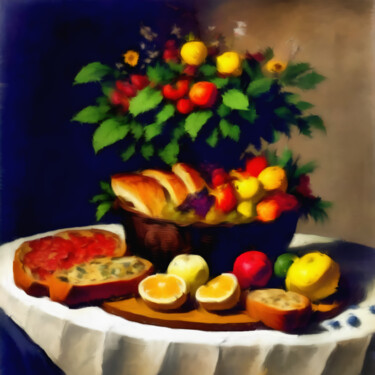 Digital Arts titled "A celebration of na…" by Bachir Reddioui, Original Artwork, Digital Painting
