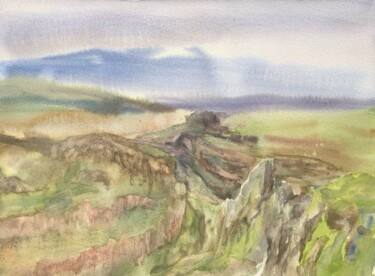 Сanyon at Sagmosavank monastery Peinture intitulée "Сanyon at Sagmosava…" par Daria Kamishanova, Œuvre d'art originale, Aquarelle