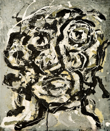 Hombre contemplando la luna. - Man contemplating the moon. 绘画 标题为“Hombre contemplando…” 由Albert Cruells, 原创艺术品, 油 安装在木质担架架上