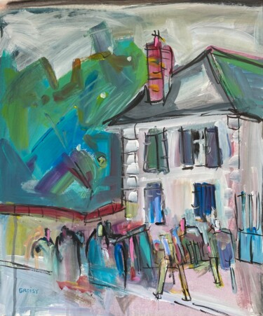 "Vieille-Eglise 84" başlıklı Tablo Jean-François Groisy tarafından, Orijinal sanat, Akrilik