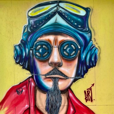 Peinture intitulée "GRAFFITI MUSEE SPIK…" par F. Spi-K-Tri, Œuvre d'art originale, Bombe aérosol