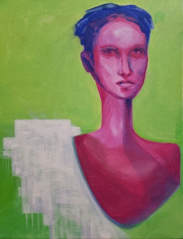 Peinture intitulée "Celeste" par Michele Rene, Œuvre d'art originale, Acrylique