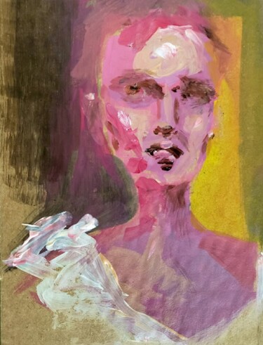 Malerei mit dem Titel "Hey Girl" von Michele Rene, Original-Kunstwerk, Acryl