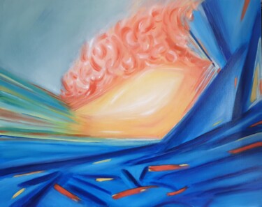 Peinture intitulée "Clin d'oeil" par Sylvie Tricard, Œuvre d'art originale, Huile Monté sur Châssis en bois