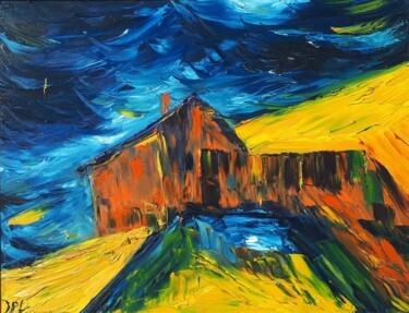 Schilderij getiteld "la maison de marco" door Jean Pierre Labarthe, Origineel Kunstwerk, Olie