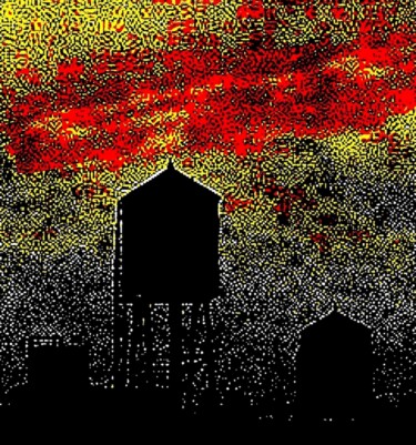 摄影 标题为“Clouds & Cityscape…” 由Ken Lerner, 原创艺术品, 数码摄影
