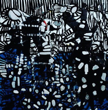 Peinture intitulée "deshumanización" par Eric Dhulst, Œuvre d'art originale, Acrylique
