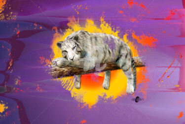 Arts numériques intitulée "Gros miaou" par Cartsandra B, Œuvre d'art originale, Peinture numérique
