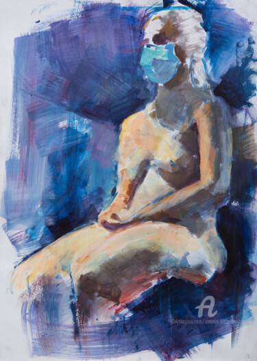 Don't Forget the Mask Painting titled "Don't Forget the Ma…" by Ioannis Filippopoulos, Original Artwork, Acrylic