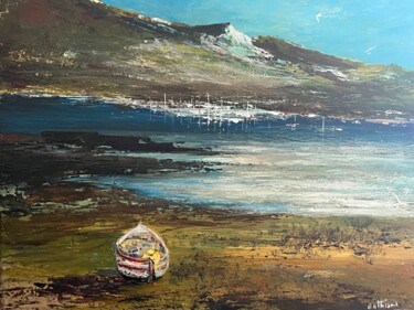 제목이 "La barque sur la gr…"인 미술작품 Daniel Bathiard로, 원작, 기름
