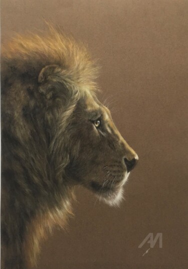 图画 标题为“Lion portrait” 由Irene_art, 原创艺术品, 粉彩