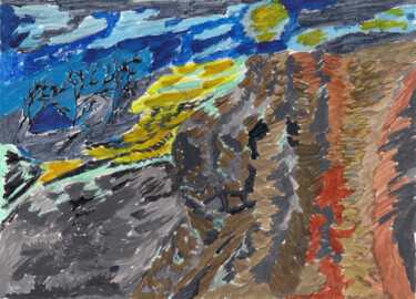 Painting titled "Moonlight Sonata" by Roman Milyutin, Original Artwork, Acrylic