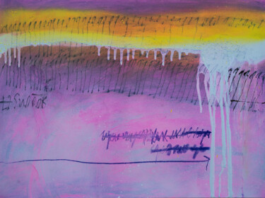 Under the veil of sleep. Purple yellow abstract Art No.133 Painting titled "Under the veil of s…" by Snezhana Denis, Original Artwork, Acrylic