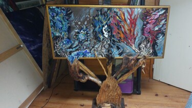 Peinture intitulée "l eau la terre et l…" par Jean Pierre Labarthe, Œuvre d'art originale, Acrylique