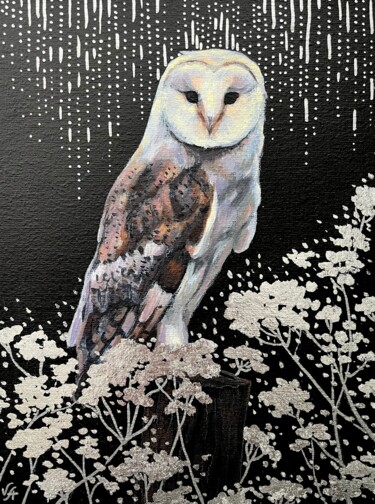 绘画 标题为“BARN OWL - bird, sm…” 由Alona Vakhmistrova, 原创艺术品, 丙烯