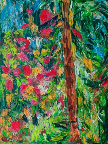 Peinture intitulée "Jolies manières" par Sandra Land, Œuvre d'art originale, Huile