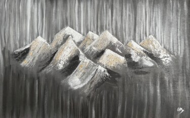 绘画 标题为“Montagne” 由Olly Majdandzic, 原创艺术品, 丙烯 安装在木质担架架上