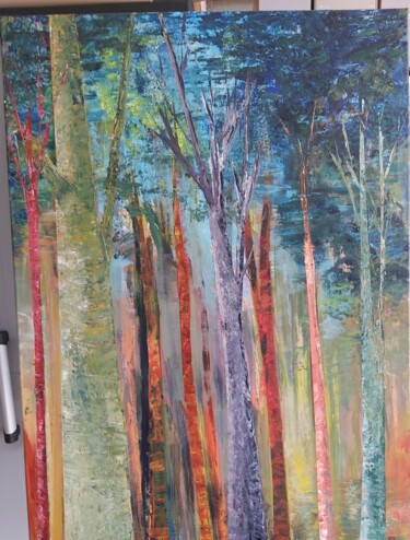 Peinture intitulée "la foret renait" par Jean Michel Le Gall, Œuvre d'art originale, Acrylique