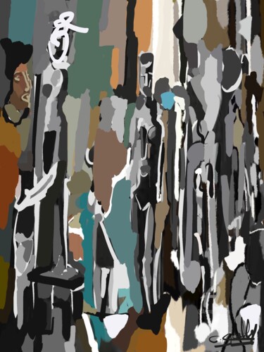 绘画 标题为“Women.” 由Cédric Gaillard, 原创艺术品, 油