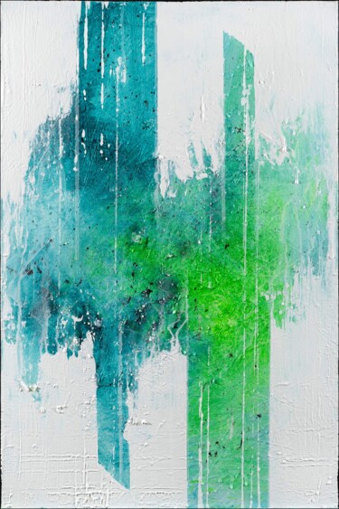 Painting titled "Overlooking the gre…" by Nemanja Nikolic, Original Artwork, Acrylic Mounted on Wood Stretcher frame