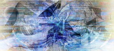 Peinture intitulée "NIL BLEU" par Pix-Peinture Kabuki, Œuvre d'art originale, Huile