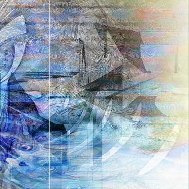 Peinture intitulée "NIL BLEU (right-par…" par Pix-Peinture Kabuki, Œuvre d'art originale, Huile