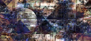 Peinture intitulée "PYRAMIDES" par Pix-Peinture Kabuki, Œuvre d'art originale, Huile