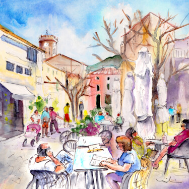Peinture intitulée "Pollenca 03" par Miki De Goodaboom, Œuvre d'art originale, Aquarelle