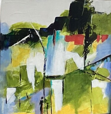 绘画 标题为“Toile triptyque par…” 由Viviane Arsenault (Viv), 原创艺术品, 丙烯 安装在artwork_cat.上