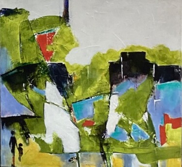 绘画 标题为“Toile triptyque par…” 由Viviane Arsenault (Viv), 原创艺术品, 丙烯 安装在artwork_cat.上