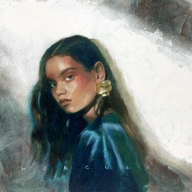 Schilderij getiteld "THE GOLDEN EARRING,…" door Hercules, Origineel Kunstwerk, Olie
