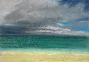 Рисунок под названием "Sea №15(Pastel)" - Elena Petrova, Подлинное произведение искусства, Пастель