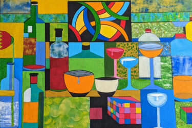 Peinture intitulée "Ivresse" par Myriam Djaouk, Œuvre d'art originale, Acrylique Monté sur Châssis en bois