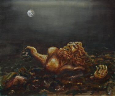 Encelade Peinture intitulée "Encelade" par Ludovic Lan, Œuvre d'art originale, Huile