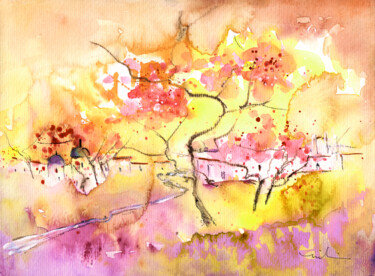 Painting titled "Midday 38" by Miki De Goodaboom, Original Artwork, Watercolor