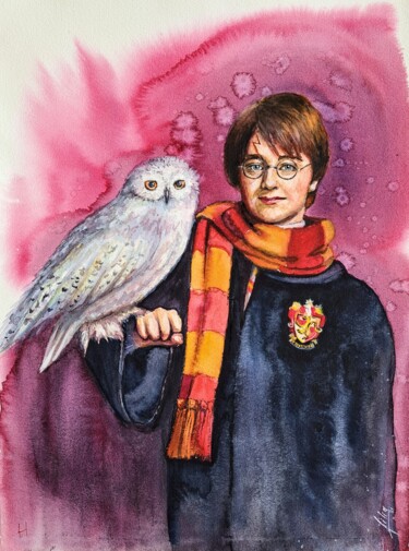 Malarstwo zatytułowany „Garry Potter” autorstwa Liliya Hudry, Oryginalna praca, Akwarela