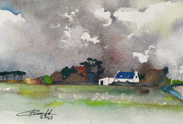 Peinture intitulée "borderune - Belle-Î…" par Philippe Ernauld, Œuvre d'art originale, Aquarelle