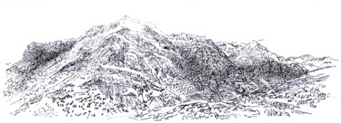 Drawing titled "Entrée de l'Ubaye" by Nicolas Boldych, Original Artwork, Marker