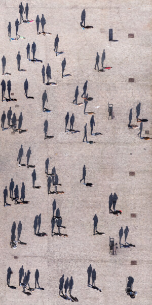The World From Above - Massive Shadows - 2/10 - XL Fotografie getiteld "The World From Abov…" door Werner Roelandt, Origineel Kunstwerk, Digitale fotografie Gemonteerd op Alum…