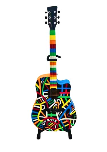 Ζωγραφική με τίτλο "Chitarra Oltre Quel…" από Marco Zautzik, Αυθεντικά έργα τέχνης, Ακρυλικό