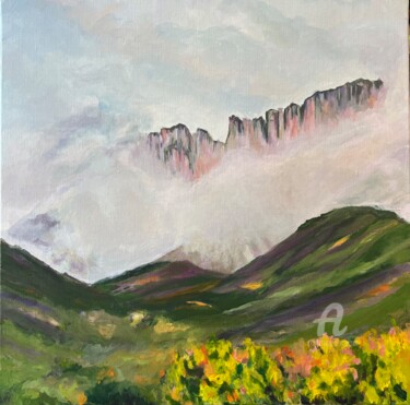 Le Glandasse dans la brume - 2 Peinture intitulée "Le Glandasse dans l…" par Laurence Allemand, Œuvre d'art originale, Acrylique Monté sur Châssis en bois