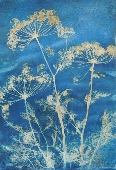 印花与版画 标题为“21 x 30_VEGETAL 54” 由Cornelia Tersanszki, 原创艺术品, 光绘摄影 安装在纸板上